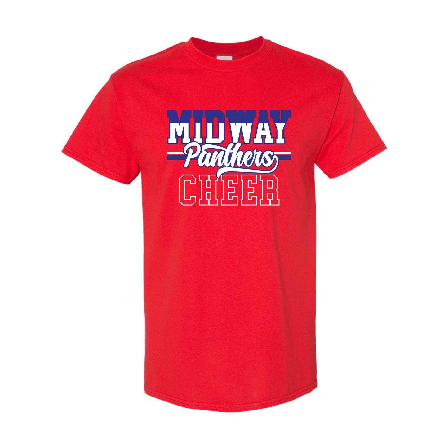 Red Midway Panthers Cheer shirt