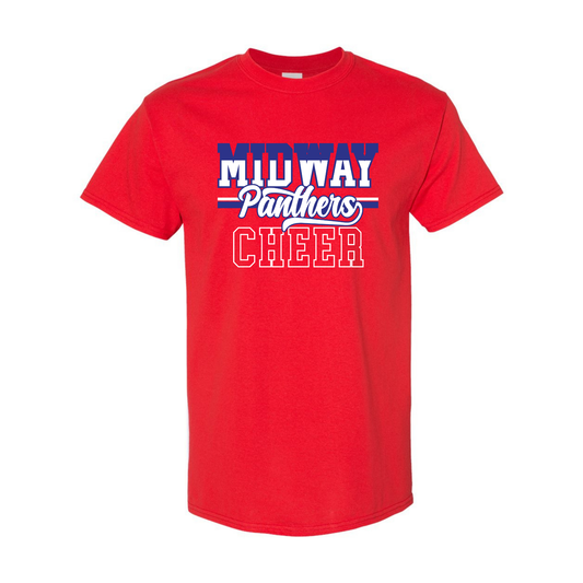 Red Midway Panthers Cheer shirt
