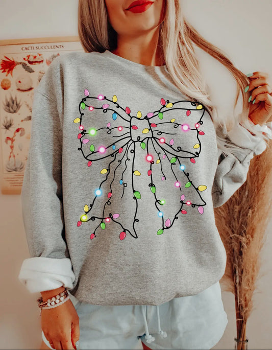 Tangled Christmas lights sweatshirt