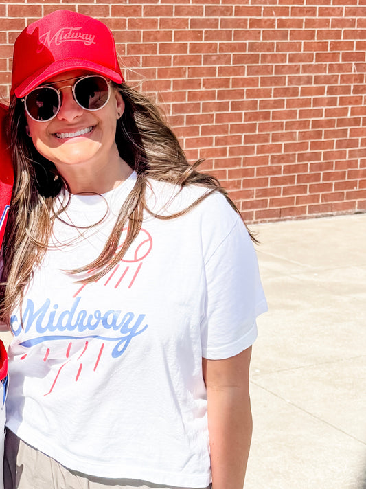 Midway baseball waist length tee