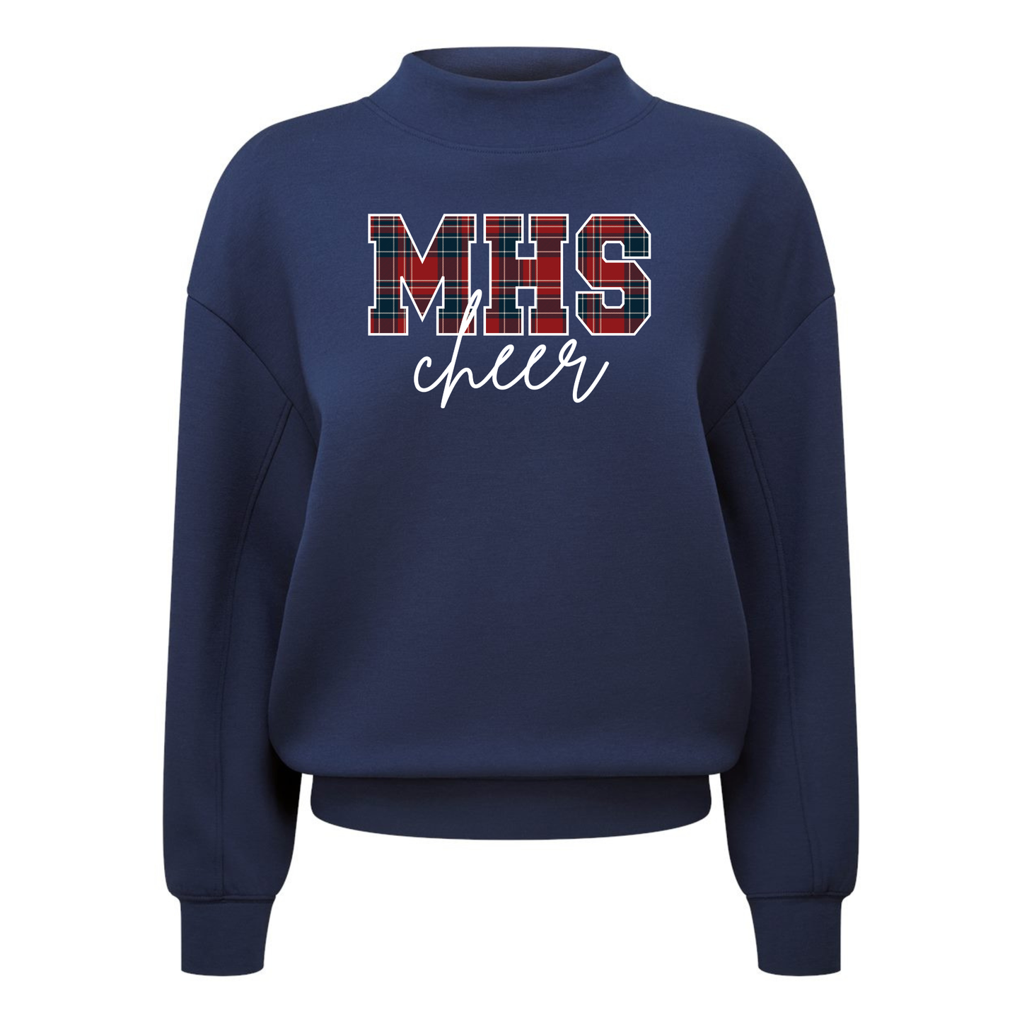 Navy plaid MHS sweatshirt
