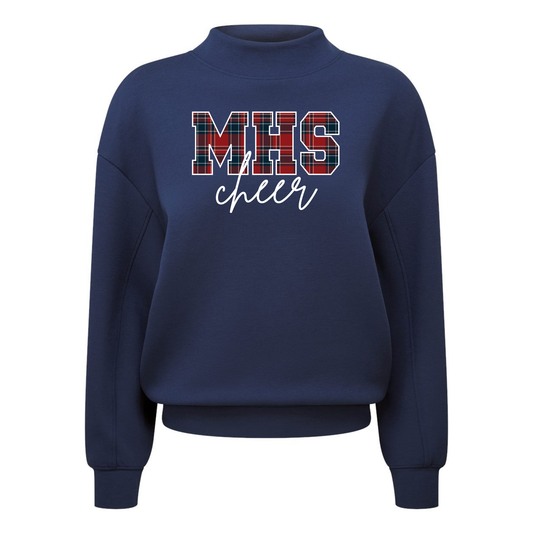 Navy plaid MHS sweatshirt