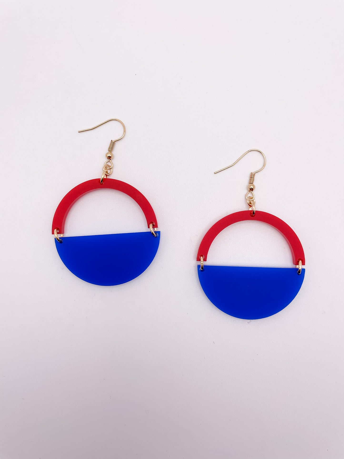 Fran earrings (red+blue)